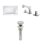 American Imaginations AI-27173 24" White Rectangular Drop In Transitional Ceramic Top Set