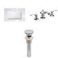 American Imaginations AI-27174 24" White Rectangular Drop In Transitional Ceramic Top Set