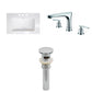 American Imaginations AI-27175 24" White Rectangular Drop In Transitional Ceramic Top Set