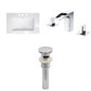 American Imaginations AI-27176 24" White Rectangular Drop In Transitional Ceramic Top Set
