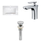 American Imaginations AI-27182 32" White Rectangular Drop In Transitional Ceramic Top Set