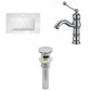 American Imaginations AI-27184 32" White Rectangular Drop In Transitional Ceramic Top Set