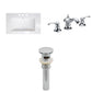 American Imaginations AI-27186 32" White Rectangular Drop In Transitional Ceramic Top Set
