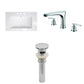 American Imaginations AI-27187 32" White Rectangular Drop In Transitional Ceramic Top Set