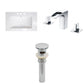 American Imaginations AI-27188 32" White Rectangular Drop In Transitional Ceramic Top Set