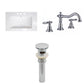 American Imaginations AI-27189 32" White Rectangular Drop In Transitional Ceramic Top Set