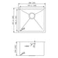 American Imaginations AI-27411 20" Stainless Steel Rectangle Stainless Steel Modern Kitchen Sink