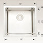 American Imaginations AI-27413 18" Stainless Steel Square Stainless Steel Modern Kitchen Sink