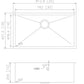 American Imaginations AI-27416 32" Stainless Steel Rectangle Stainless Steel Modern Kitchen Sink