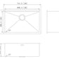 American Imaginations AI-27434 28" Stainless Steel Rectangle Stainless Steel Modern Kitchen Sink