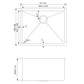 American Imaginations AI-27436 25" Stainless Steel Rectangle Stainless Steel Modern Kitchen Sink