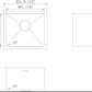 American Imaginations AI-27440 17" Stainless Steel Rectangle Stainless Steel Modern Kitchen Sink