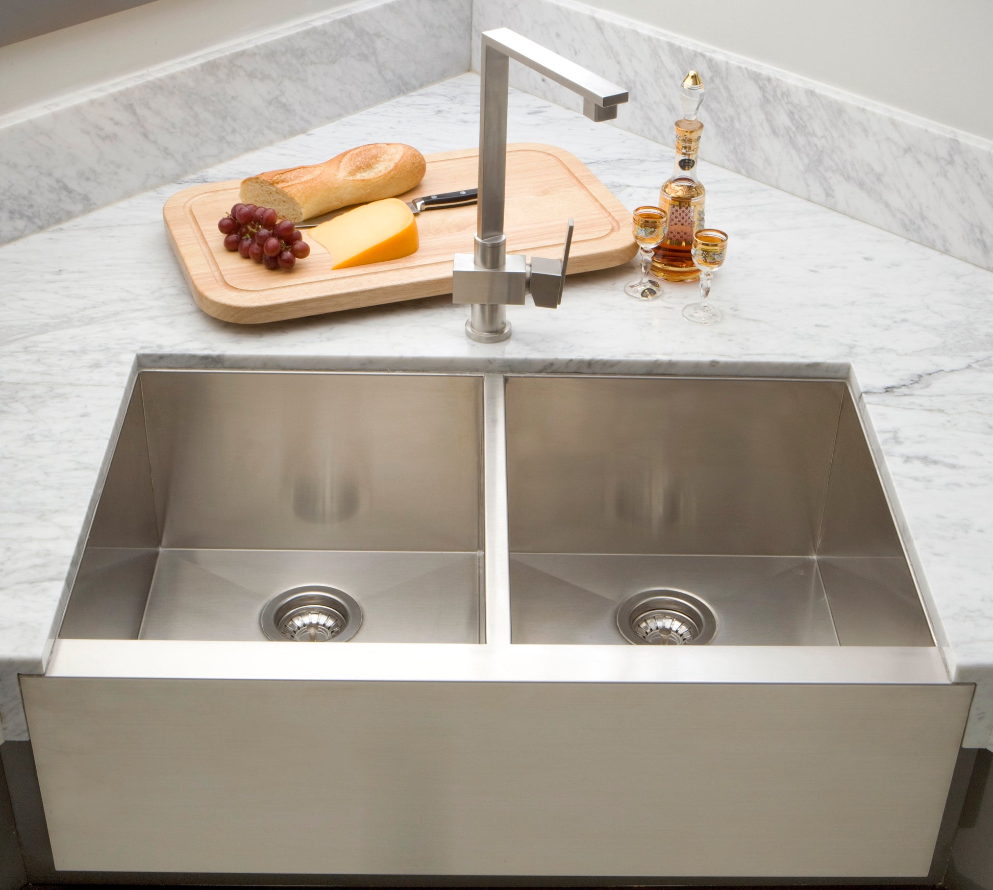 American Imaginations AI-27461 Rectangle Stainless Steel Stainless Steel Kitchen Sink with Stainless Steel Finish