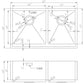 American Imaginations AI-27470 32" Stainless Steel Rectangle Stainless Steel Modern Kitchen Sink