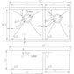 American Imaginations AI-27491 33" Stainless Steel Rectangle Stainless Steel Modern Kitchen Sink