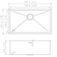 American Imaginations AI-27507 31" Stainless Steel Rectangle Stainless Steel Modern Kitchen Sink