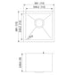 American Imaginations AI-27528 15" Stainless Steel Square Stainless Steel Modern Kitchen Sink