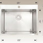 American Imaginations AI-27535 25" Stainless Steel Rectangle Stainless Steel Modern Kitchen Sink