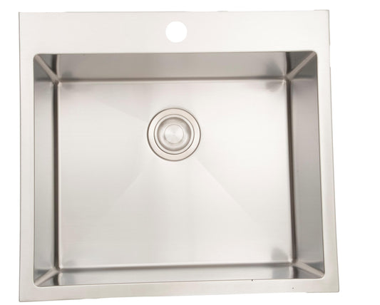 American Imaginations AI-27537 22" Stainless Steel Rectangle Stainless Steel Modern Kitchen Sink
