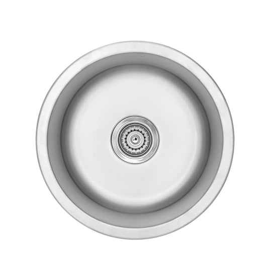 American Imaginations AI-27564 17" Stainless Steel Round Stainless Steel Modern Kitchen Sink