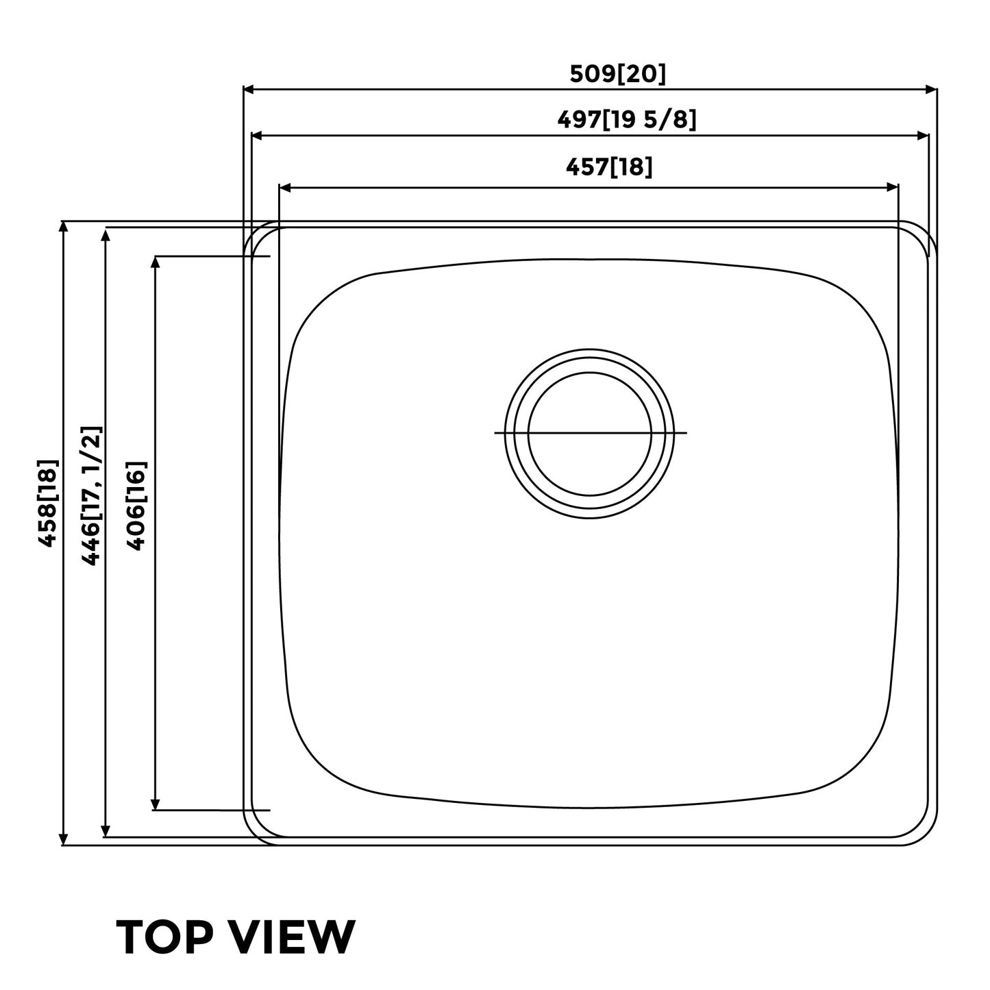 American Imaginations AI-27569 20" Stainless Steel Rectangle Stainless Steel Modern Kitchen Sink