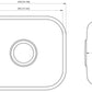 American Imaginations AI-27575 15" Stainless Steel Rectangle Stainless Steel Modern Kitchen Sink