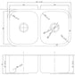 American Imaginations AI-27619 31" Stainless Steel Rectangle Stainless Steel Modern Kitchen Sink