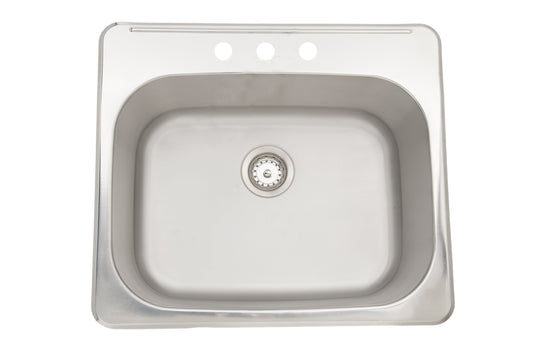 American Imaginations AI-27623 25" Stainless Steel Rectangle Stainless Steel Modern Kitchen Sink