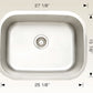 American Imaginations AI-27628 27" Stainless Steel Rectangle Stainless Steel Modern Kitchen Sink