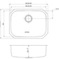 American Imaginations AI-27646 25" Stainless Steel Rectangle Stainless Steel Modern Kitchen Sink