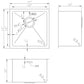 American Imaginations AI-27658 17" Stainless Steel Square Stainless Steel Modern Kitchen Sink