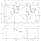 American Imaginations AI-27667 33" Stainless Steel Rectangle Stainless Steel Modern Kitchen Sink