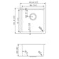 American Imaginations AI-27683 17" Stainless Steel Square Stainless Steel Modern Kitchen Sink