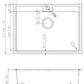 American Imaginations AI-27692 28" Stainless Steel Rectangle Stainless Steel Modern Kitchen Sink