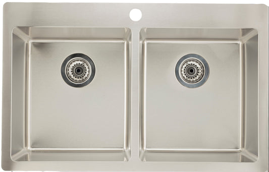 American Imaginations AI-27694 Rectangle Stainless Steel Stainless Steel Kitchen Sink with Stainless Steel Finish