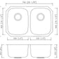 American Imaginations AI-27697 29" Stainless Steel Rectangle Stainless Steel Modern Kitchen Sink