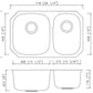 American Imaginations AI-27699 28" Stainless Steel Rectangle Stainless Steel Modern Kitchen Sink
