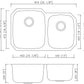 American Imaginations AI-27702 32" Stainless Steel Unique Stainless Steel Modern Kitchen Sink