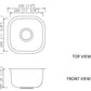 American Imaginations AI-27724 13" Stainless Steel Square Stainless Steel Modern Kitchen Sink