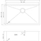 American Imaginations AI-27727 32" Stainless Steel Rectangle Stainless Steel Modern Kitchen Sink