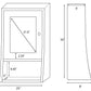 American Imaginations AI-27832 20" Espresso Rectangular Wall Mount Transitional Medicine Cabinet