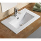 American Imaginations AI-28554 20" White Rectangular Drop In Transitional Ceramic Top