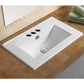American Imaginations AI-28604 20" White Rectangular Drop In Transitional Ceramic Top