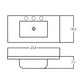 American Imaginations AI-28646 24" White Rectangular Drop In Transitional Ceramic Top