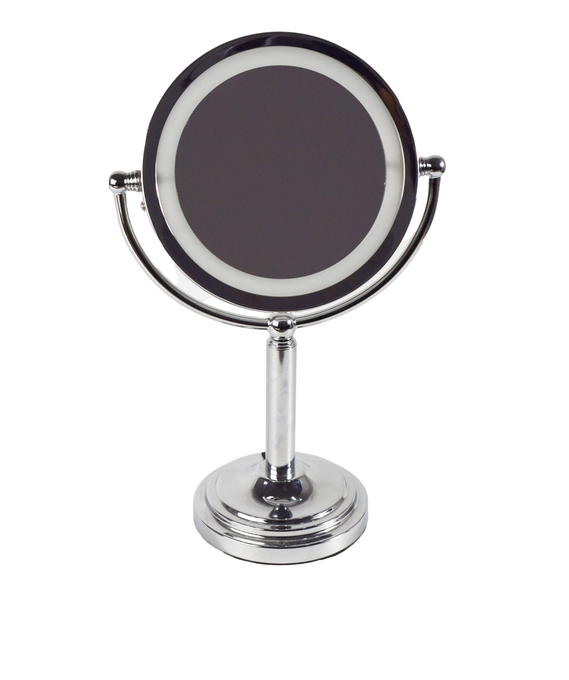 American Imaginations AI-28699 10" Chrome Round Above Counter Modern Magnifying Mirror