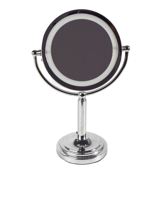 American Imaginations AI-28699 10" Chrome Round Above Counter Modern Magnifying Mirror