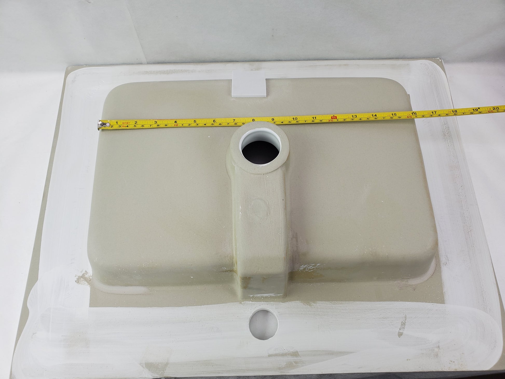 American Imaginations AI-29080 24" White Rectangular Drop In Transitional Ceramic Top