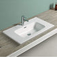American Imaginations AI-29080 24" White Rectangular Drop In Transitional Ceramic Top