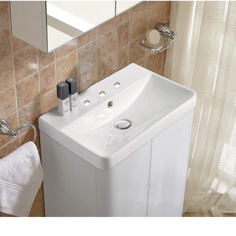 American Imaginations AI-29086 20" White Rectangular Above Counter Transitional Ceramic Top
