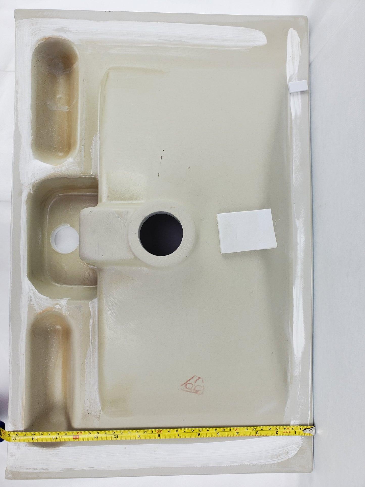 American Imaginations AI-29092 24" White Rectangular Above Counter Transitional Ceramic Top